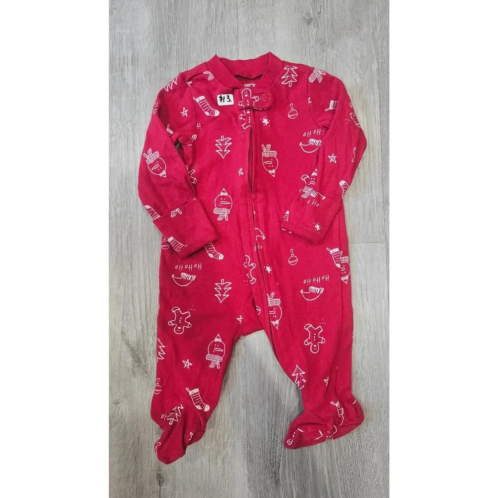 Carter's 3 Month Old Baby Clothes Pack of Three Onesies Christmas Bundle
